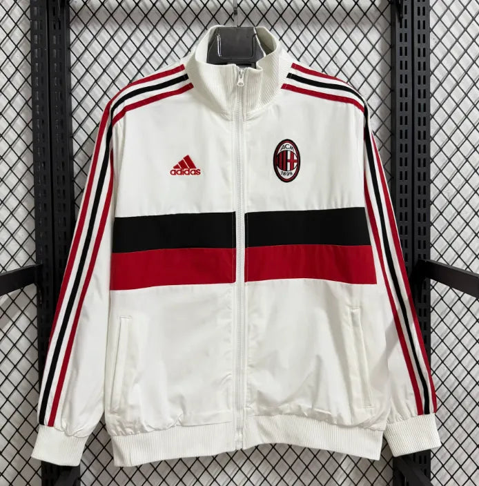 AC Milan retro windbreaker jacket white